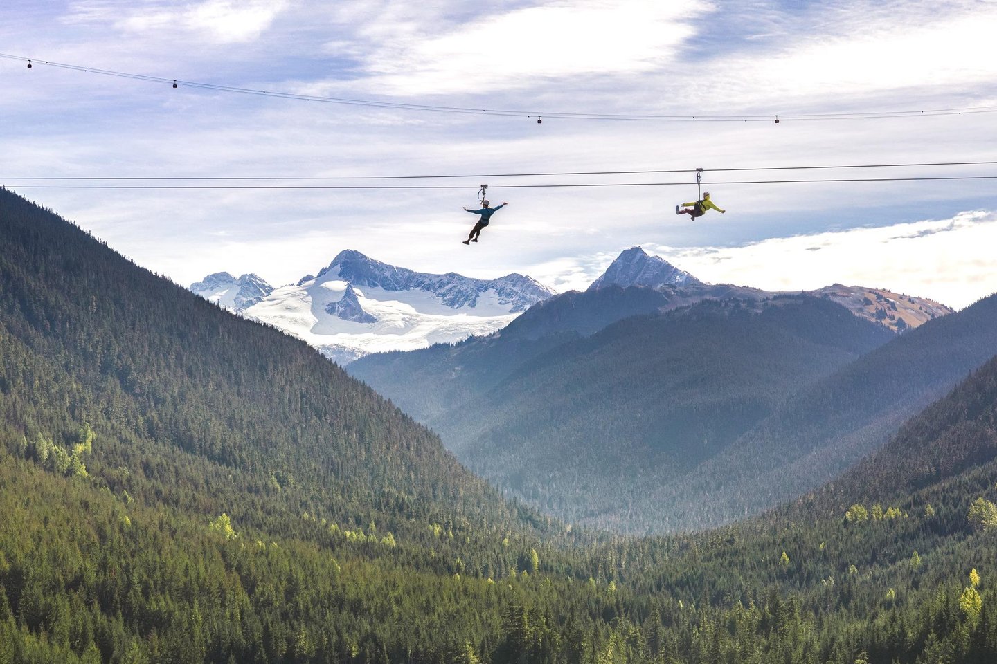 Soaring above the valley towards the glaciers